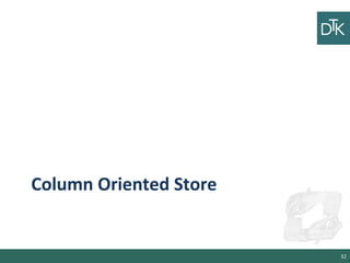 Column Oriented Store
32
 