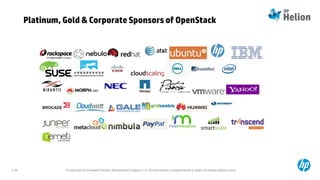 © Copyright 2014 Hewlett-Packard Development Company, L.P. The information contained herein is subject to change without notice.2-39
Platinum, Gold & Corporate Sponsors of OpenStack
 