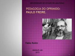 Fabio Rolim
UNIVERSIDADE DO ESTADO DO AMAZONAS
MANAUS-AM
2015
1
 