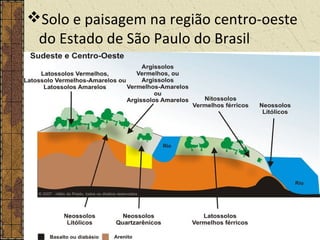 Solo e paisagem na região centro-oeste
do Estado de São Paulo do Brasil
 