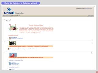 Ciclo de Estudos e Debates Virtual
 