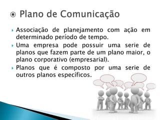 Ao anunciante cabe a definição do posicionamento de marketing (etapa I) e ao posicionamento de comunicação ( etapa II)AgênciaMídiaMercadoA agência é responsável pela elaboração do plano de comunicação da empresa, produto ou serviço , compreendendo a estratégia de comunicação, criação e mídia. (etapa III)Após aprovada e produzida a campanha os veículos serão autorizados a veiculá-las conforme o estabelecido. Onde o publico tomará conhecimento da mensagem do anunciante. (etapa IV)O mercado , mais especificamente o publico alvo, reagirá em maior ou menor grau, dependendo de um grande número de variáveis. (etapa VI)