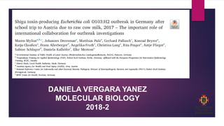 DANIELA VERGARA YANEZ
MOLECULAR BIOLOGY
2018-2
 