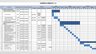 Cronograma del Proyecto/Diagrama de Gantt (MS Project)
 
