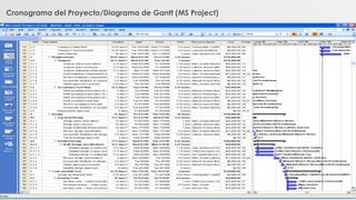 Cronograma del Proyecto/Diagrama de Gantt (MS Project)
 