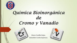 Química Bioinorgánica de Cromo y Vanadio 
Diana Castillo Rojas. 
Sebastián Cortés Espinosa.  