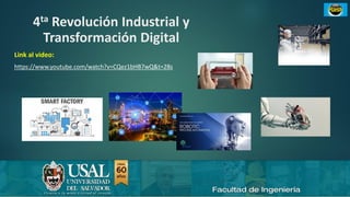 23/10/2019 Industria 4.0 e innovación 7sergio.salimbeni@usal.edu.ar
4ta Revolución Industrial y
Transformación Digital
Link al video:
https://www.youtube.com/watch?v=CQez1bHB7wQ&t=28s
 