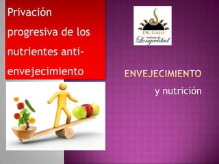 Privación
progresiva de los
nutrientes antienvejecimiento
y nutrición

 