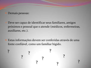 Avaliação de anamnese: