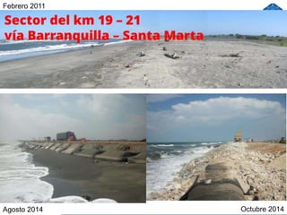 Octubre 2014Agosto 2014
Febrero 2011
Sector del km 19 – 21
vía Barranquilla – Santa Marta
 