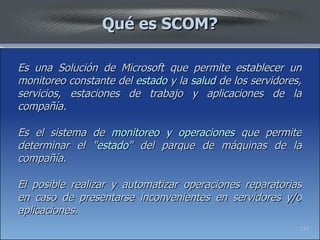 Scom Slideshow Examples Seminario SCOM - Operations Manager (En español) | PPT