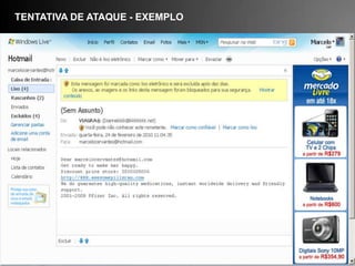 AJAX;NECESSIDADE DE SEGURANÇAAlguns dos hackers mais conhecidos no mundo:Kevin Poulsen (USA). Fraudes no sistema de telefonia.É amigo do MitnickJohan Helsingius (Finlândia).Responsável por um dos mais famosos servidores de e-mail anônimo.Mark Abene (USA).Especialista em “fuçar” sistemas públicos de comunicação.Vladimir Levin(Rússia).Transferiu  U$ 10 mi de  contas do citibank.Preso pela Interpol.Kevin David Mitnick (USA). Fraudes no sistema de telefonia e roubo de informações.