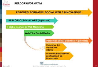 Social Web Innovazione - percorsi formativi