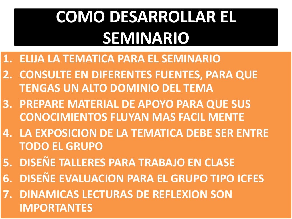 Seminario taller