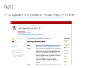 PASO 7
➤ Lo siguiente será pinchar en ‘Texto completo en PDF’
 