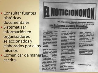 Sistematizar información en organizadores seleccionados y elaborados por ellos mismos