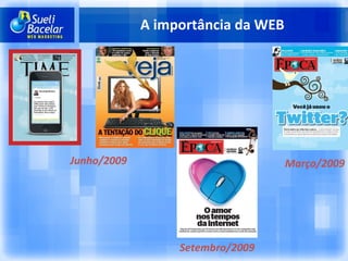 A importância da WEB Junho/2009 Março/2009 Setembro/2009 