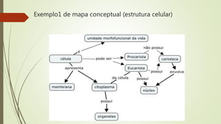 Exemplo1 de mapa conceptual (estrutura celular)
 