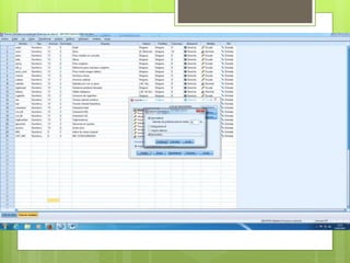 EXPLORAR
 Ahora le damos a explorar para obtener
datos ordenados de dos variables
distintas, en este caso edad e IMC.
 Le damos para obtener descriptivos y
percentiles
 