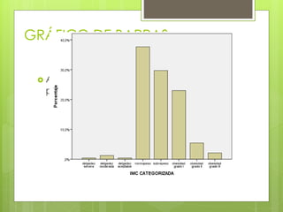 GRÁFICO DE BARRAS.
 Ahora realizamos un gráfico de barras,
para ver mejor los resultados.
 