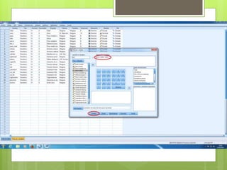  Añadimos los datos del IMC y al darle a
aceptar ya tenemos la variable en la
pantalla.
 Es importante añadirle una etiqueta, y
cambiarle la escala si fuera necesario
 
