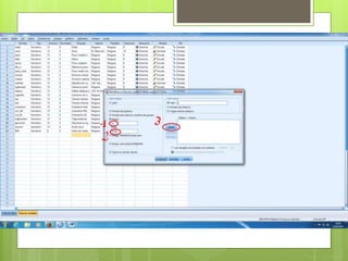  Para categorizar, clicamos en “valores
antiguos y nuevos”
 A continuación picamos en rango, y le voy
a decir que rango quiero, añadiéndole un
valor. Y así con todos.
 Ej: 10-15.99 – delgadez severa  valor 1
 