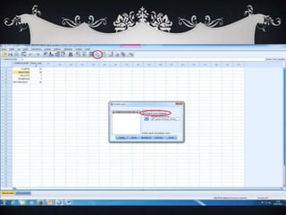PONDERAR
 Como vamos a ponderar, necesitamos otra variable además de la
que se mide, necesitamos la variable de los totales.
 Ponderar es decirle a la máquina las veces que nos hemos
encontrado uno u otro valor (flebitis, hematomas…).
 