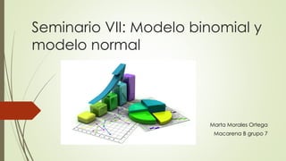 Seminario VII: Modelo binomial y
modelo normal
Marta Morales Ortega
Macarena B grupo 7
 