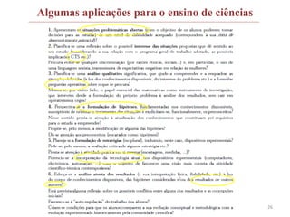 Algumas aplicações para o ensino de ciências
26
 