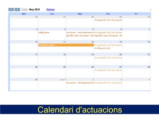 Calendari d'actuacions 
