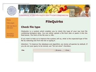 Services most likely to analyze / process user file are returned 