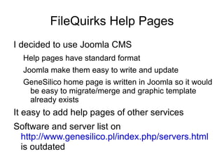 Other ideas – getting example input files The main limitation of Search By Data is lack of example inputs for services for 1169 services, more than 3000 operations there are no more than 500 example inputs 