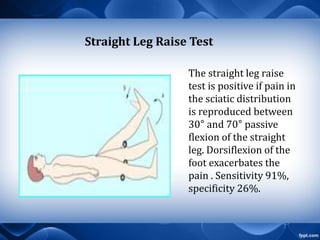 Positive Slr Approach to low back ache | PPTX