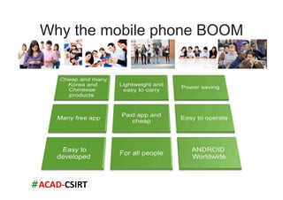#ACAD-­‐CSIRT	
  
Why the mobile phone BOOM
 