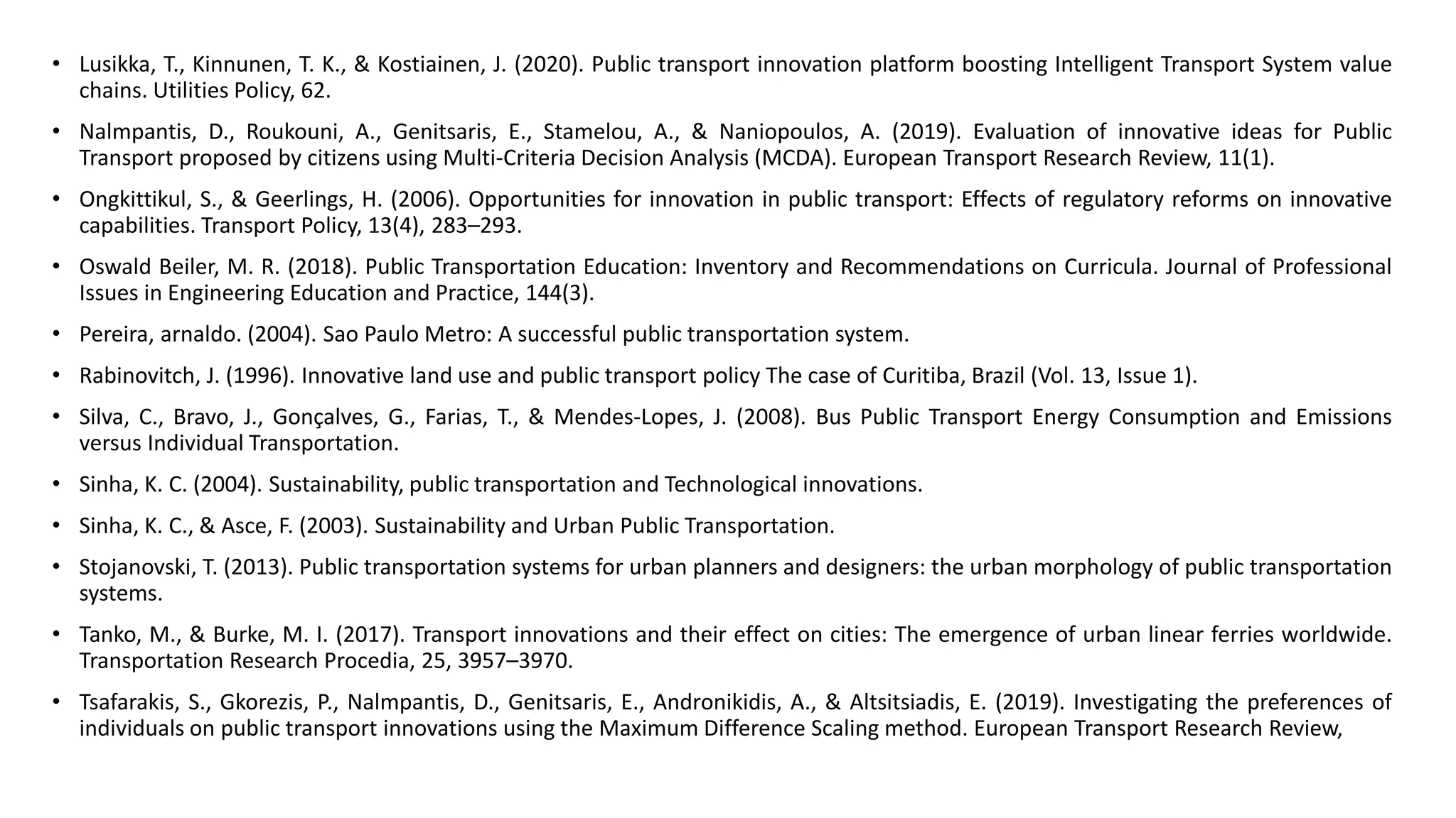 Innovations in Public Transportation | PPTX