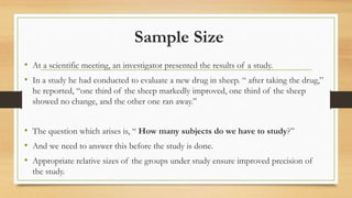 Sample Size In Experiments Example Experimental Study | PPTX