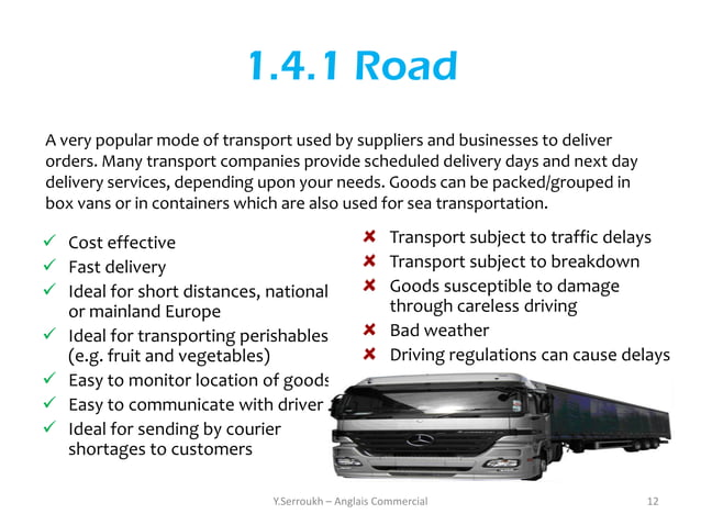 Modes of Transport in Logistics | PPT