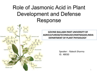 ROLE OF JASMONIC ACID IN PLANT DEVELOPMENT &DEFENCE MECHANISM | PPTX