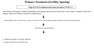 carcinoma cervix management stage wise with role of surgery | PPTX