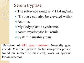 Serum Tryptase Reference Ranges CHRONIC EOSINOPHILIC LEUKEMIA | PPTX
