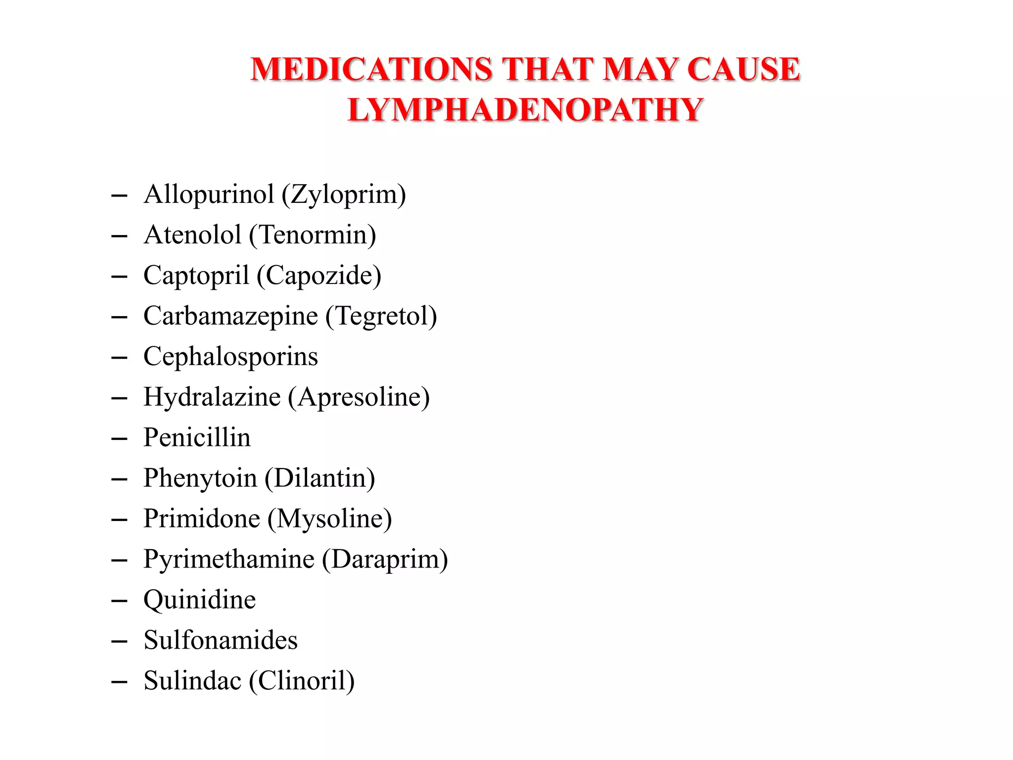 Differential Diagnosis of Lymphadenopathy | PPTX