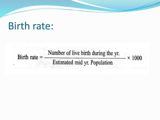 Birth rate:
 