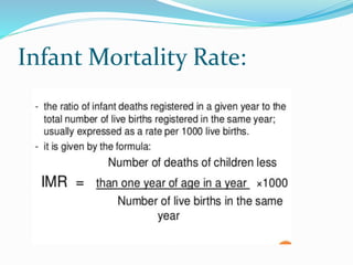 Infant Mortality Rate:
 