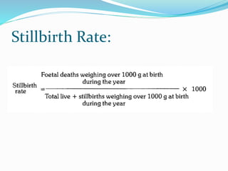 Stillbirth Rate:
 