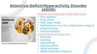 Diet in nutritional challenges- Autism spectrum disorder, Attention ...