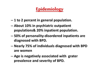 Borderline Personality Disorder presented by MANASA GS, MSC APPLIED ...