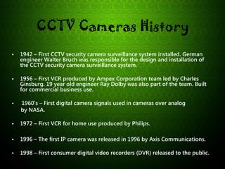 Cctv Invention Seminar on CCTV Cameras | PPT