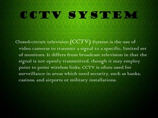 Seminar on CCTV Cameras