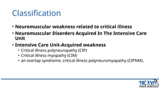 Comprehensive Overview of ICU-Acquired Weakness: Diagnosis, Management ...