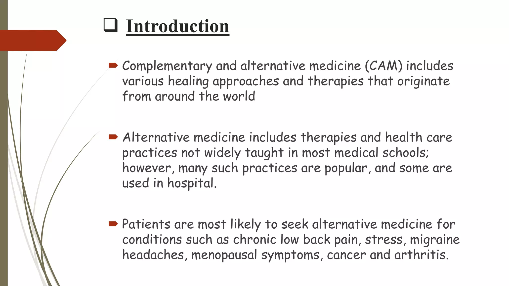 Seminar on complementary and alternative system of medicine | PPTX